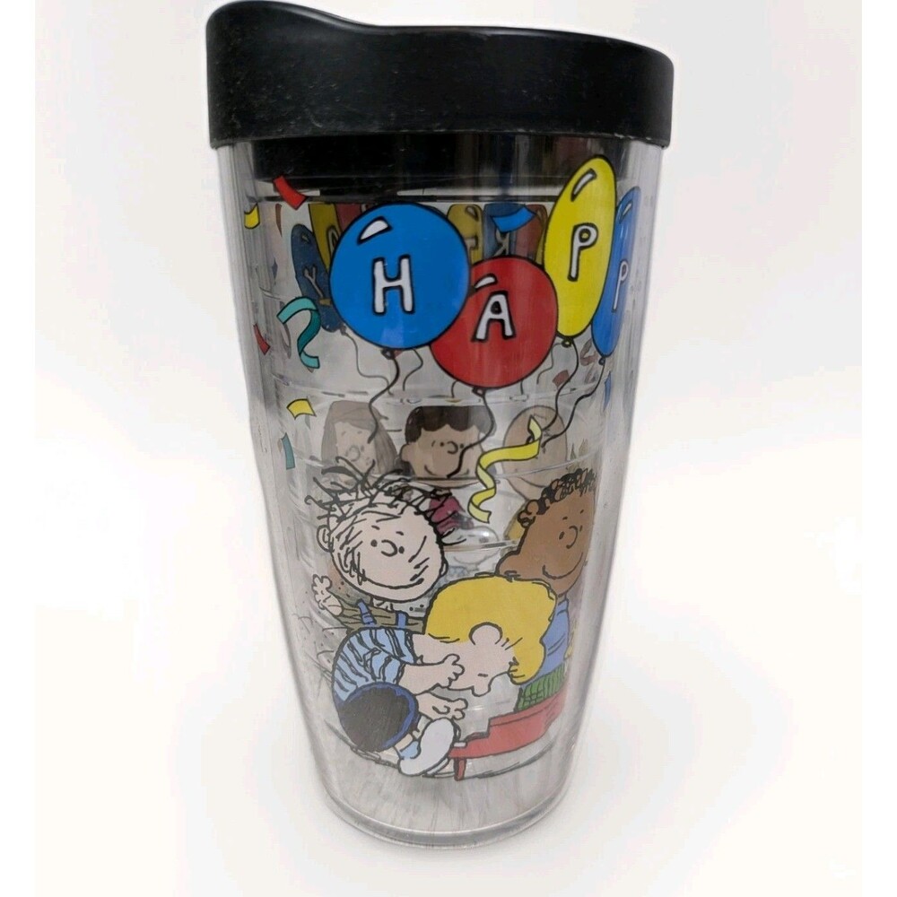 Peanuts Snoopy & Gang Tervis Tumbler Travel Happy Birthday Cup w/Lid